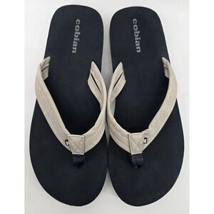 Cobian Men's Hobgood Las Olas Flip-Flops Sz 11 Sandals Slip-On Shoes Beige Beach